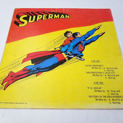 Vintage Superman Vinyl 1975 Album Power Records Cover Only Record