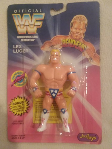 WWE WWF Lex Luger Bend Ems action figure STILL SEA...
