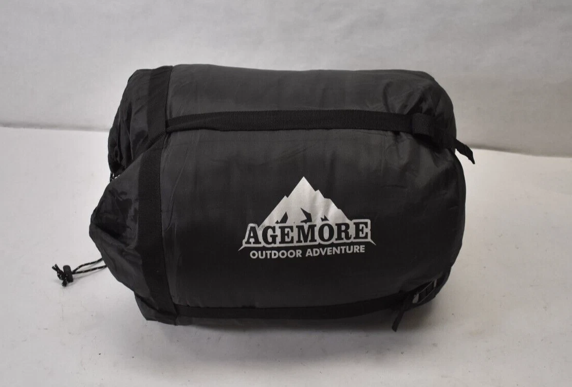 Agemore Cotton Flannel Sleeping Bags For Adults Black/Blue Fabric XL Size