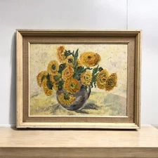 1960s Post War Impressionist Still Life Oil Painting