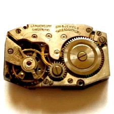 Langendorf watch movement Art Deco 6 Jewels watch repair parts lanco