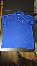 Lacoste Mens Size 9 Blue Preppy Polo Shirt 3XL Short Sleeve
