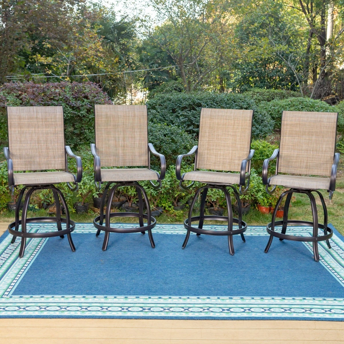 Set of 4 online outdoor bar stools
