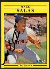 Mark Salas #350 signed autograph auto 1991 Fleer Baseball Trading Card