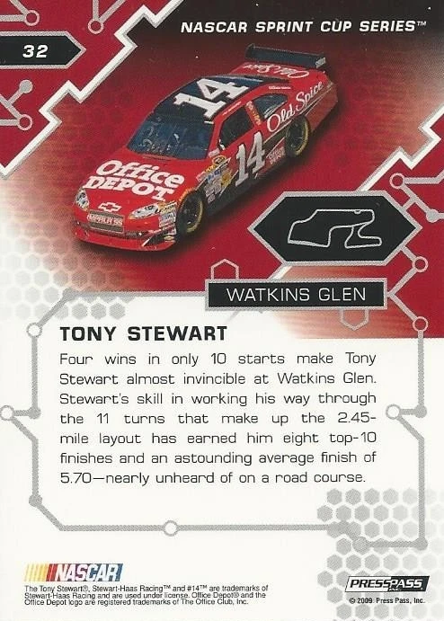 2009 Press Pass Stealth Chrome Tony Stewart Variation - Image 2 of 2
