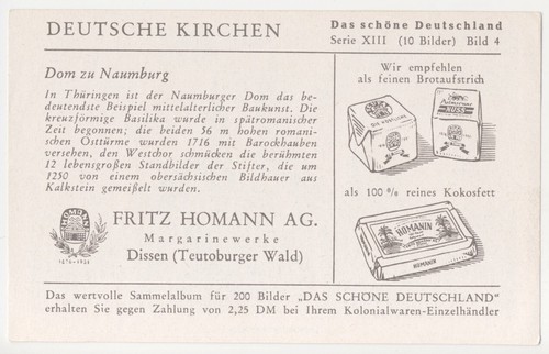 NAUMBURGER DOM ST. PETER UND PAUL NAUMBURG KIRCHE DEUTSCHLAND IMAGE CARD 1930's - Picture 2 of 2