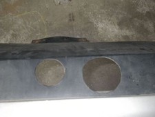 Stoßstange hinten Silber (2724), 2 Löcher für AZV in schwarzer Lippe  MONDEO III