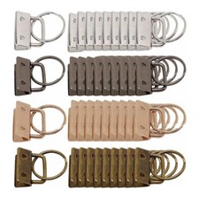 40x Key Fob Hardware 1 Inch with Split Ring for Wristlet Lanyard Keychain C197