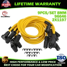 9pcs 8mm Spark Plug Wire for GMC Cadillac Chevy V8 5.0L 5.7L 7.4L 96646 2X119 US