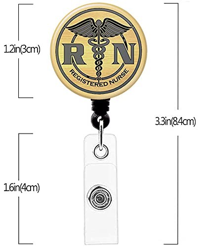 как выглядит Rkvre RN Registered Nurse Badge Clip Badge Holders Card Holders Nurse Badge R... фото