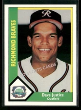 1990 CMC AAA/ProCards A & AA Dave Justice #285 RC Rookie