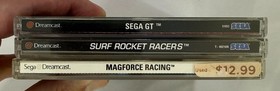 Dreamcast Games Lot - Magforce Racing, Surf Rocket Racers, SEGA GT, Working, CIB