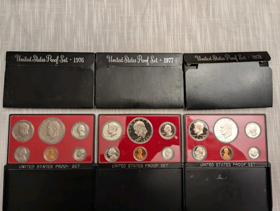 1976 1977 1978 Proof Coin Sets US Mint New - Image 2 of 4