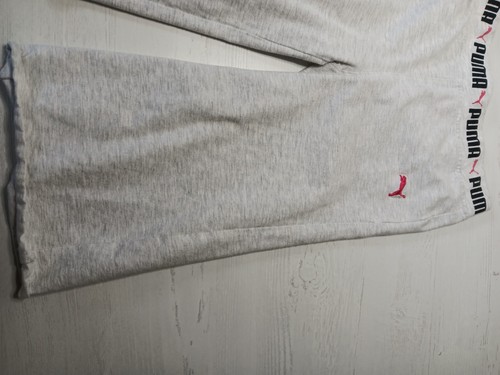 Puma girls active Capri pants youth large L Grey Pink Wide Leg Lightweight - Picture 2 of 13