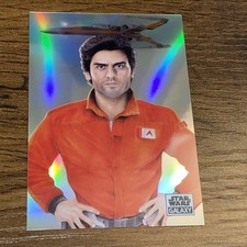 2021 Topps Chrome Star Wars Galaxy Commander Poe Dameron #95 Refractor