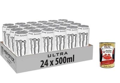 Monster Energy Ultra White Energy Drink 24x500ml zuckerfrei +Polpa