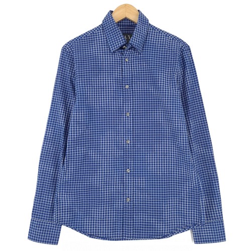 Armani Exchange, Armani Exchange Chemise à carreaux bleue Vintage Taille S Homme en coton Yq9