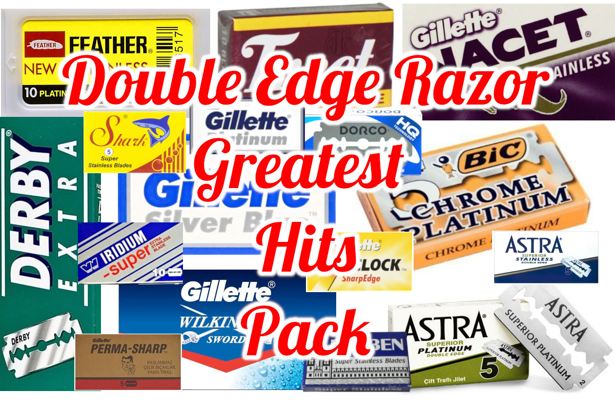 25 Blades Sample Pack Gillette 7 O'clock Russia Astra Double