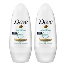 Dove Sensitive Antiperspirant Roll On Deodorant, 50ml Pack of 2 