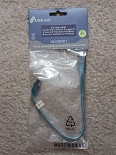 OKGear GC10AUBM Sata II Male to Male Straight Cable w/Lock Latch-UV Blue 10"