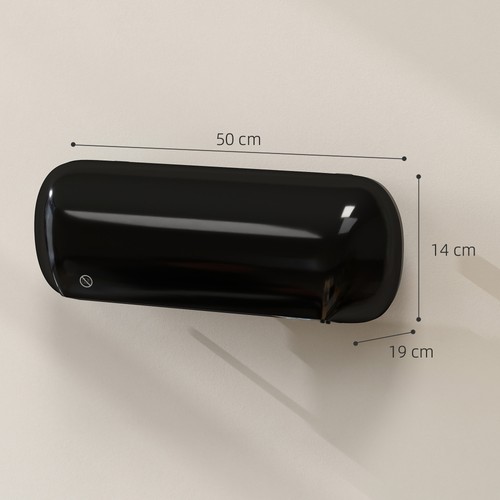 HOMCOM Ceramic Electric Heater 2000W with Fan, Wall Mounted, Black - Picture 3 of 11