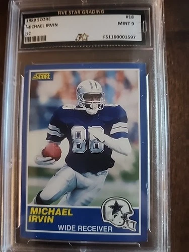 1989 Score Michael Irvin Rookie RC🎉 #185star 9 Mint Dallas Cowboys