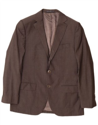 Massimo Dutti Mens 2 Button Blazer Jacket EU 48 Medium Grey Wool AG01