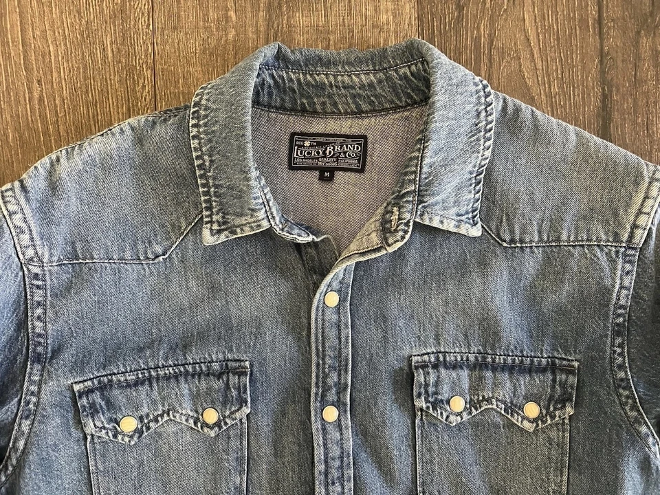 Lucky Brand Men’s Sawtooth Western Shirt Medium - Image 3 of 3
