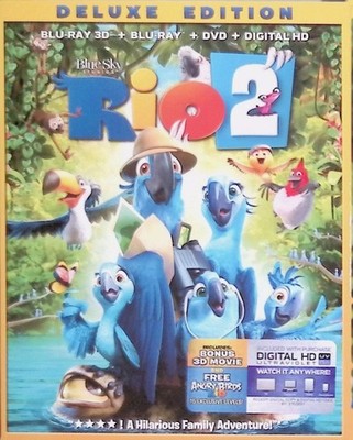 Rio 2 (Blu-ray, 2014) Includes 3d & DVD New, Sealed