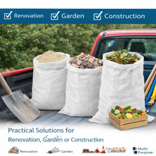 WOVEN LARGE EXTRA HEAVY DUTY RUBBLE SAND BAG SACKS POLYPROPYLENE BUILDER PB