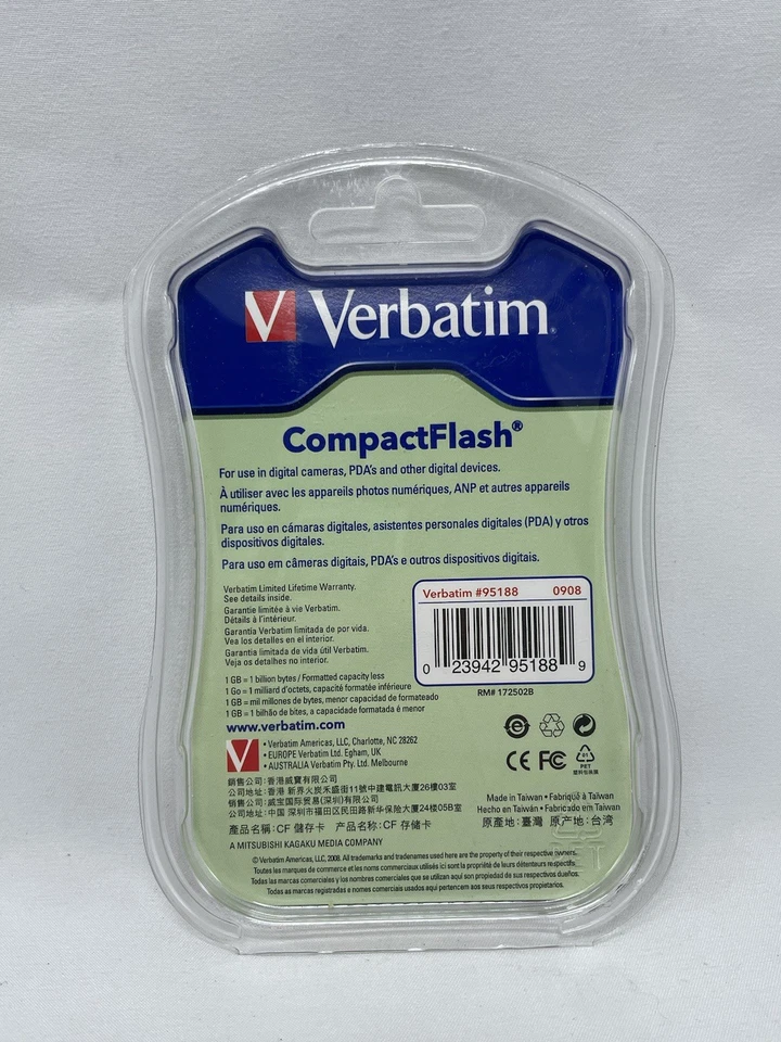 Verbatim 4GB GB Go - CompactFlash I Card - 95188 - Image 2 of 2