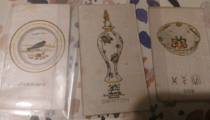 3 C. 1912 Canvas & SILK Pottery Chairman/Leas Tobacco Cards LOT 2 Low .99 Ship