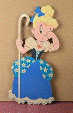 Vintage MOTHER GOOSE PIN-UP  LITTLE BO PEEP  Nursery Wall Decor