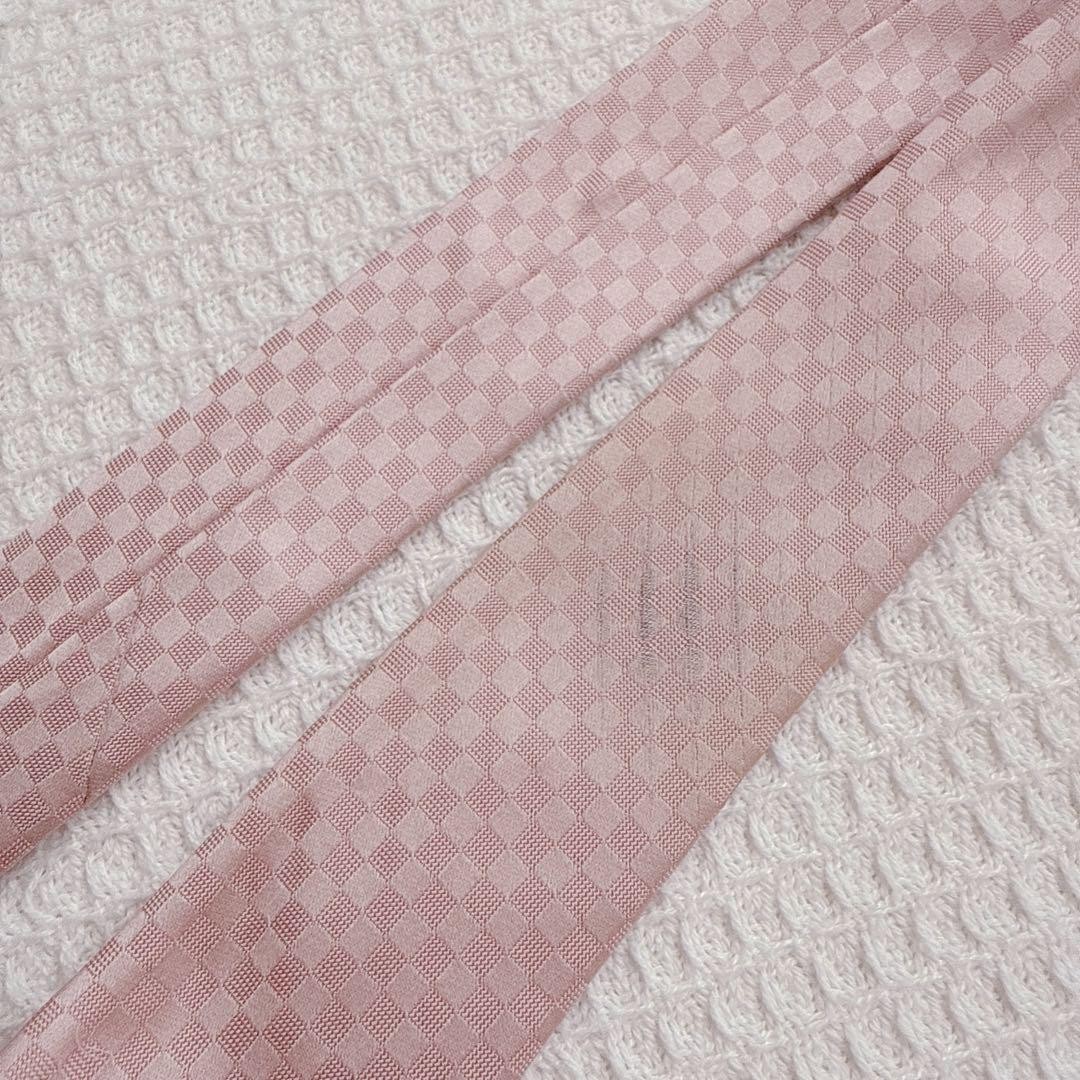 LOUIS VUITTON Checked Logo Tie Men LV Pink 100% silk Genuine | eBay