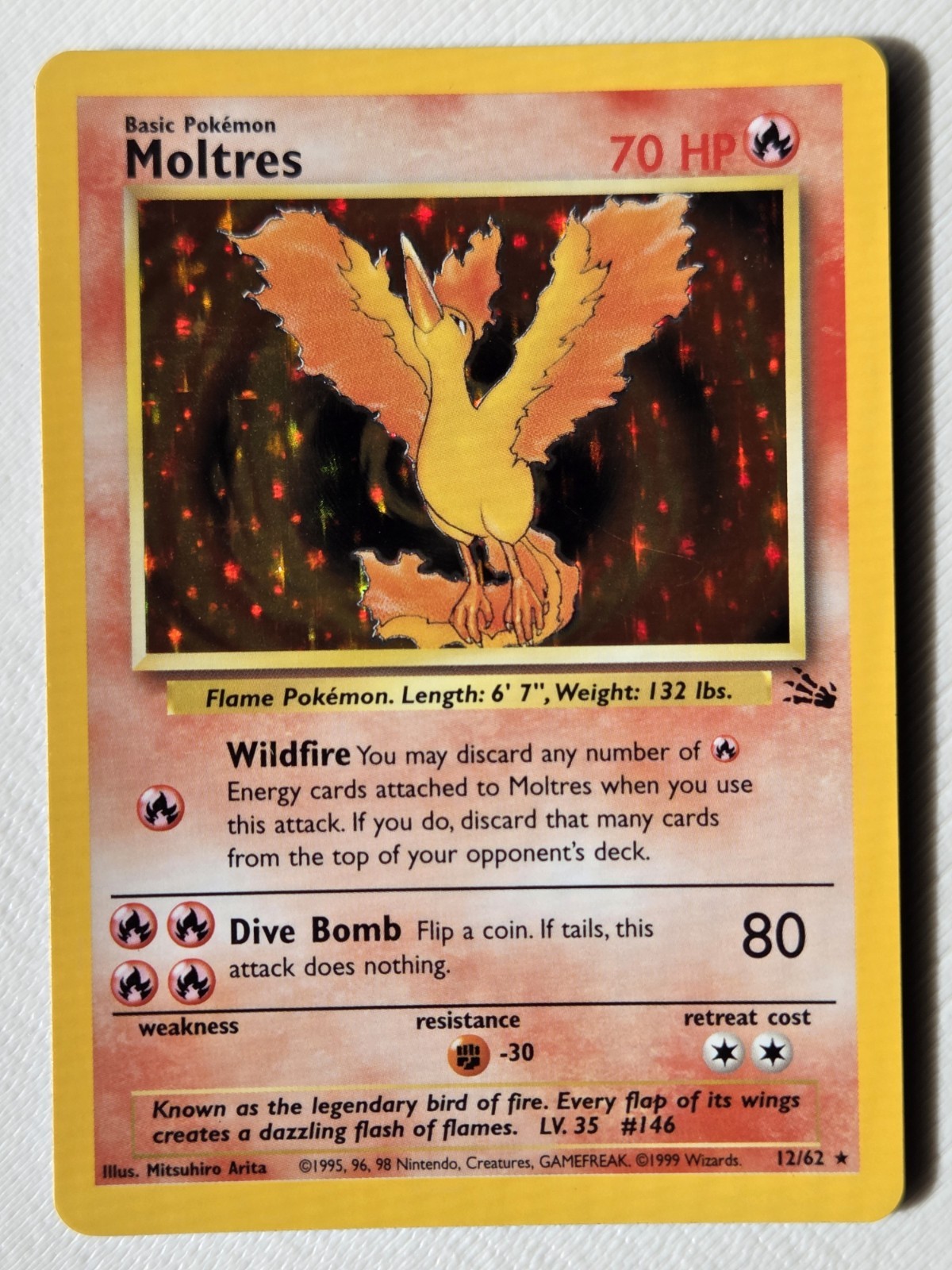 Moltres 12/62 Fossil Holo #146