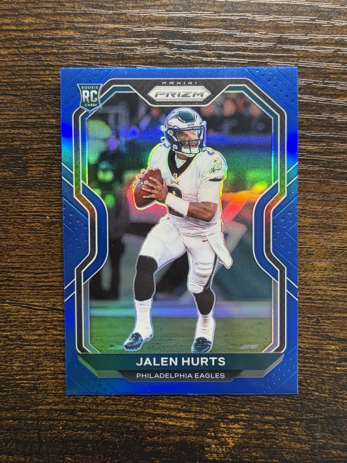 2020 Panini Prizm Jalen Hurts PRIZM BLUE RETAIL SSP #343 Rookie RC Eagles