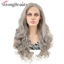 StrongBeauty Long Wavy Lace Front Synthetic Wigs Women Wig Heat Resistant Hair