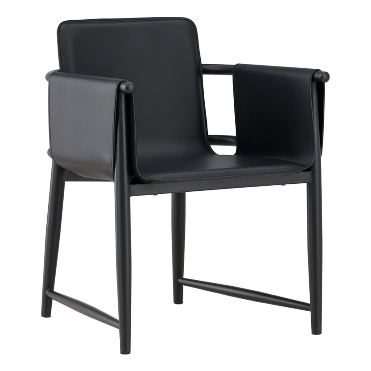 Fauteuil Bjare noir 78cm de style chaise scandinave moderne