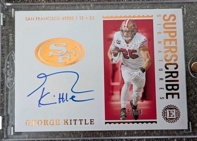2020 George Kittle Encased Superscribe Signatures Gold Auto 25/50 SS-GK
