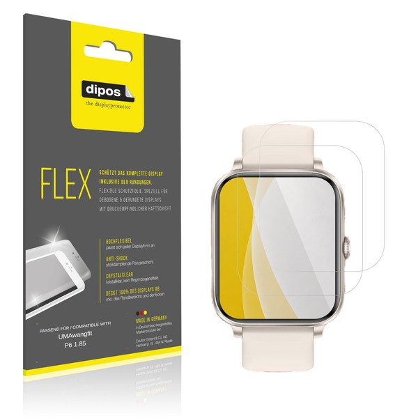 2X 3D Full Cover Schutzfolie FüR Umawangfit P6 1.85 Panzerfolie Anti-Shock-image