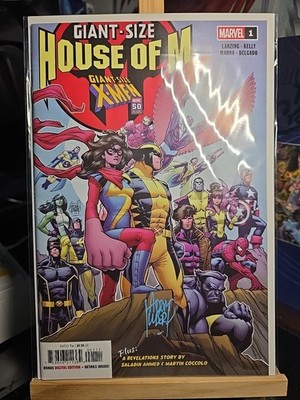 GIANT SIZE HOUSE OF M 1 SIGNED & COVER ADAM KUBERT COA ART FRANCESCO MANNA 2O25.