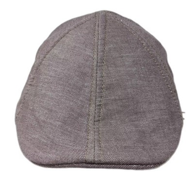 The Hatter Company Newsboy Cap Brown Hat One Size Elastic Back Patterned Lining