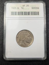 1925 S Buffalo Nickel! - ANACS VF20 - Old Soapbox! - Ships Free!