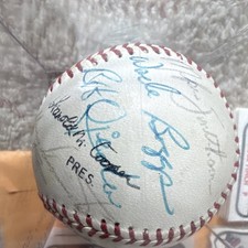 Rare: 33inning Game Baseball Memorabilia Cards/Ball 1981 Boggs&Ripkin HOF