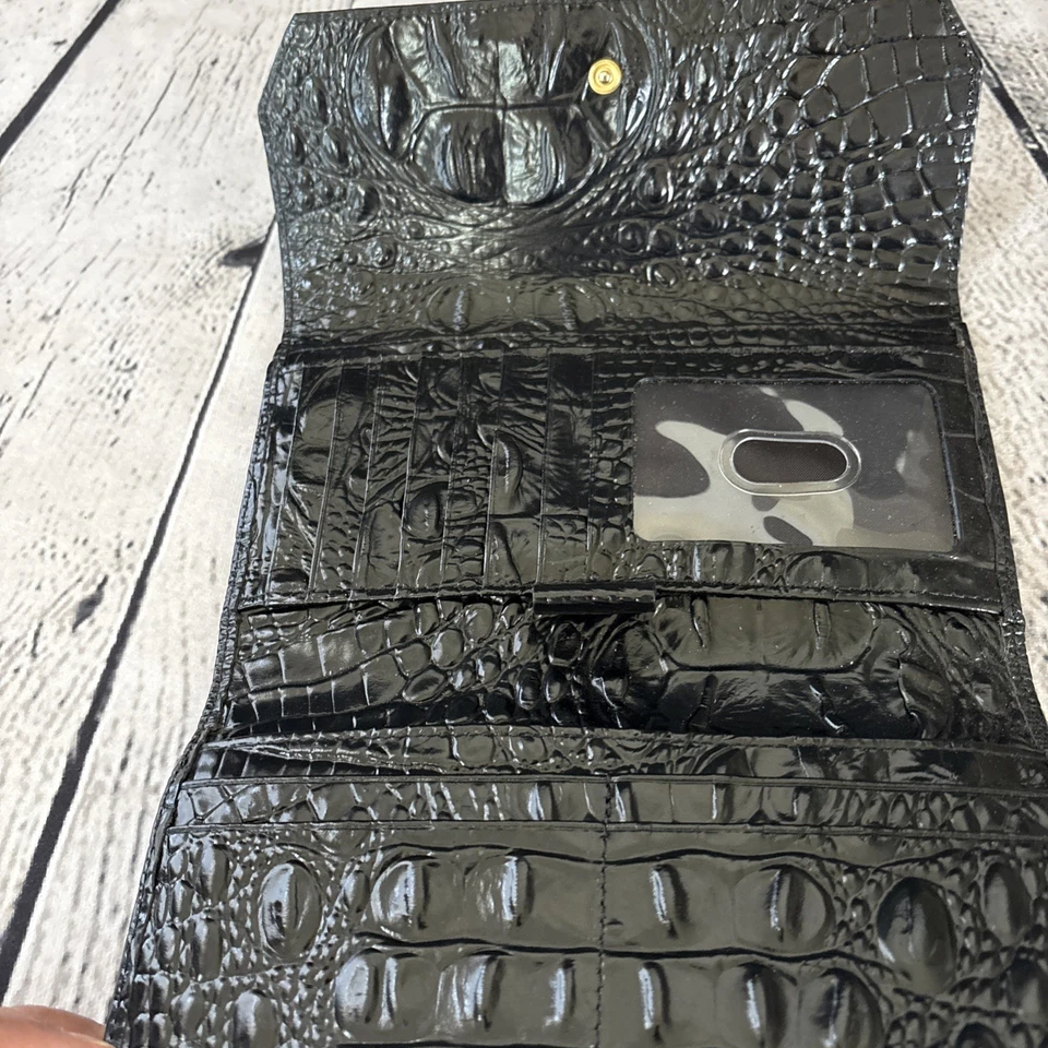 Cartera Brahmin Suave Chequera Negra Melbourne Nueva Sin Etiquetas Foto 4 de 4