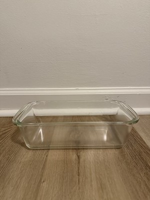 Pyrex Loaf Pan Baking Dish #215 B Clear 9x5x3 Vintage USA 1.5 qt