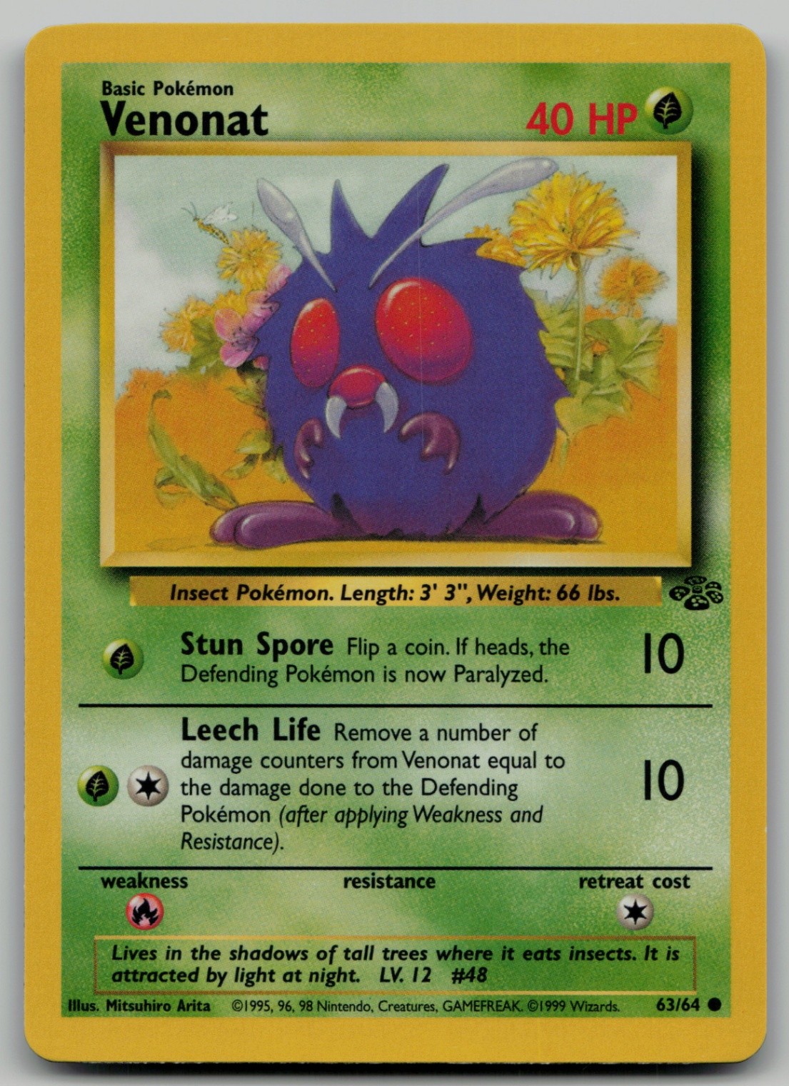 Venonat Common Jungle 63/64 NM