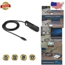 StarTech USB-C 10Gbps SATA to External SSD/HDD Converter, Plug Play