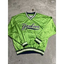 Vintage New York Yankees Windbreaker Jacket Mens Large Green Starter Baseball