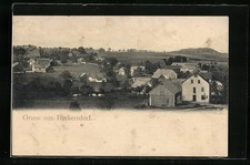 Burkersdorf, Ortsansicht mit Umgebung, Ansichtskarte 